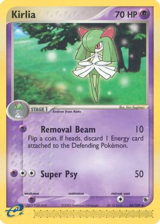 Kirlia - 34/109/109  Ruby and Sapphire - Uncommon