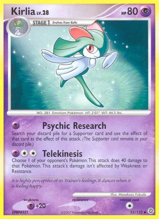 Kirlia 053/132  - Reverse Holofoil Secret Wonders - Uncommon