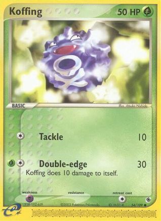 Koffing 054  Ruby and Sapphire - Common