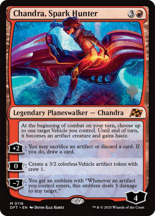 Chandra, Spark Hunter (PPDFT-116P) - Promo Pack: Aetherdrift Foil