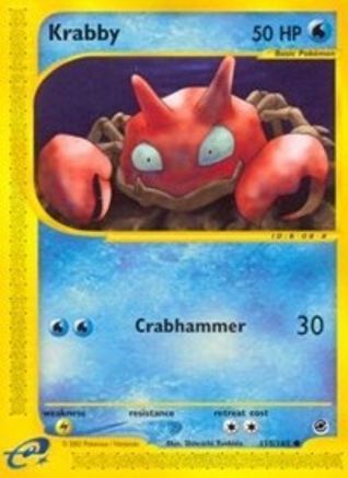 Krabby 115/165  - Reverse Holofoil Expedition - Common