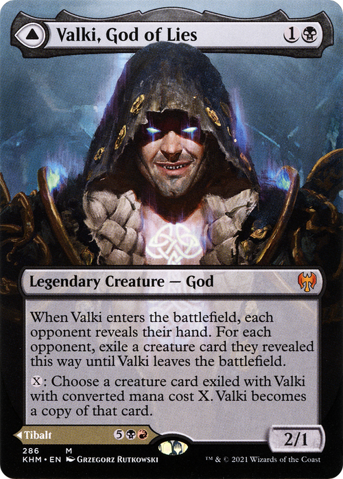 Valki, God of Lies (Borderless) (KHM-286) - Kaldheim (Borderless)