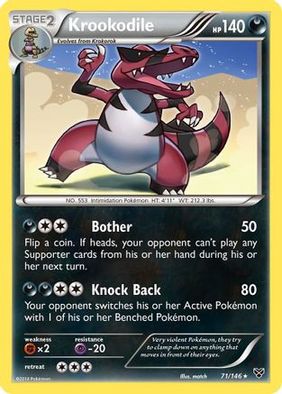 Krookodile/146  - Reverse Holofoil XY Base Set - Rare
