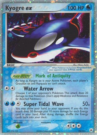 Kyogre ex/101  - Holofoil Hidden Legends - Ultra Rare