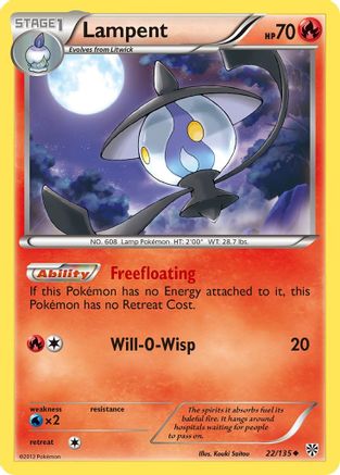 Lampent/135  - Reverse Holofoil Plasma Storm - Uncommon