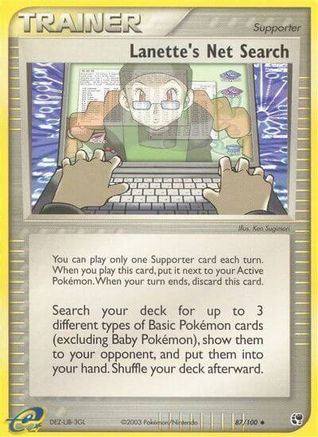 Lanette's Net Search/100  - Reverse Holofoil Sandstorm - Uncommon