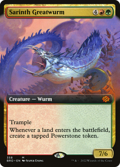 Sarinth Greatwurm (Extended Art) (BRO-358) - The Brothers' War: (Extended Art) Foil
