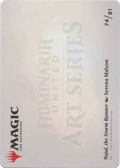 Najal, the Storm Runner // Najal, the Storm Runner (ADMU-074) - Dominaria United Art Series (Borderless) Foil
