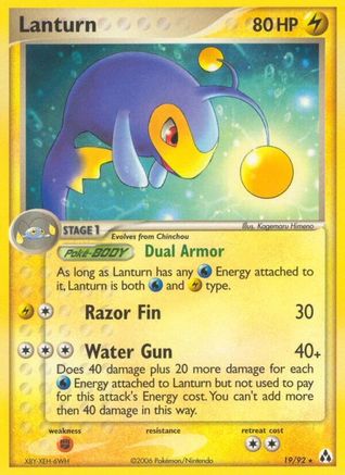 Lanturn/92  - Reverse Holofoil Legend Maker - Rare