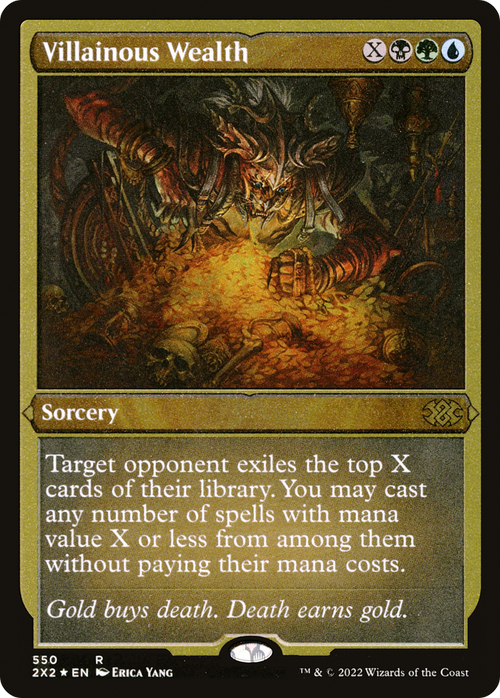 Villainous Wealth (Foil Etched) (2X2-550) - Double Masters 2022 Foil