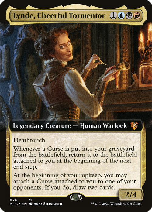Lynde, Cheerful Tormentor (Extended Art) (MIC-076) - Midnight Hunt Commander: (Extended Art)