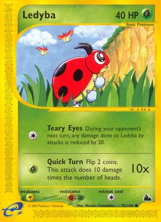 Ledyba (72)/144  - Reverse Holofoil Skyridge - Common