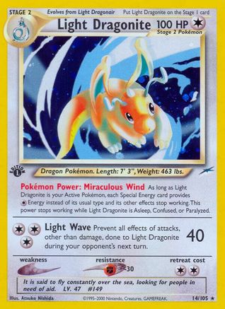 Light Dragonite  - 1st Edition Holofoil Neo Destiny - Holo Rare