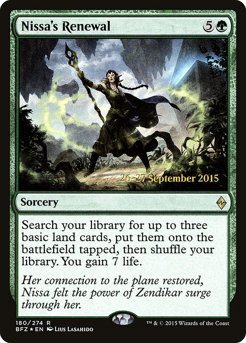 Nissa's Renewal (PRE-180S) - Battle for Zendikar Promos Foil