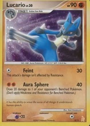 Lucario/11  - Holofoil DP Trainer Kit Manaphy & Lucario - Common
