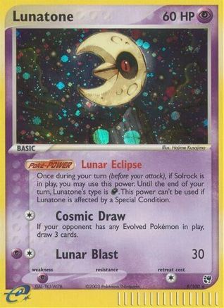 Lunatone/100  - Reverse Holofoil Sandstorm - Holo Rare