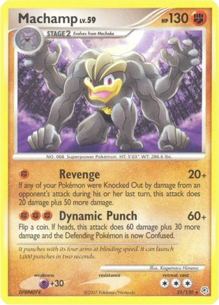 Machamp/130  - Reverse Holofoil Diamond and Pearl - Rare