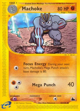 Machoke/144  - Reverse Holofoil Skyridge - Uncommon