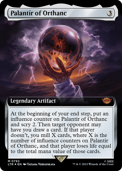 Palantir of Orthanc (Extended Art) (Surge Foil) (LTR-792) - The Lord of the Rings: Tales of Middle-earth: (Extended Art) Foil