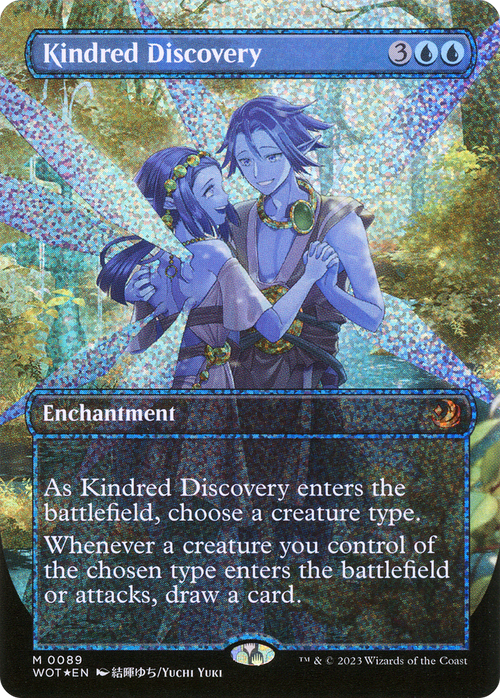 Kindred Discovery (Anime Borderless) (Confetti Foil) (WOT-089) - Wilds of Eldraine: Enchanting Tales Foil