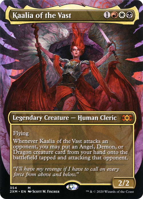 Kaalia of the Vast (Borderless) (2XM-354) - Double Masters (Borderless) Foil