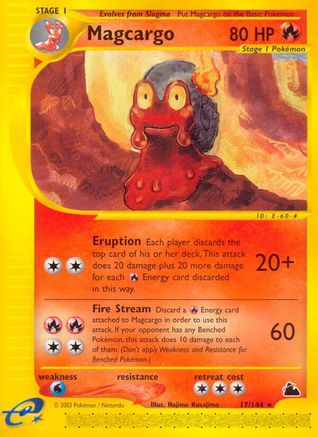 Magcargo (17)/144  - Reverse Holofoil Skyridge - Rare