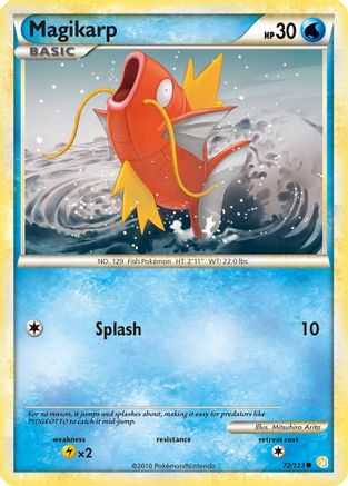 Magikarp 072/123  - Reverse Holofoil HeartGold SoulSilver - Common