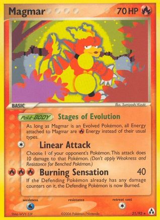 Magmar/92  - Reverse Holofoil Legend Maker - Rare