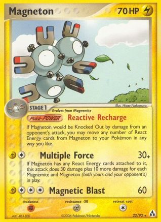 Magneton/92  - Reverse Holofoil Legend Maker - Rare