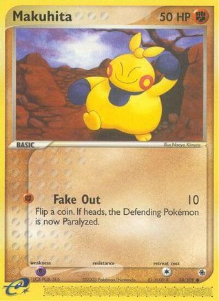 Makuhita - 58/109/109  - Reverse Holofoil Ruby and Sapphire - Common