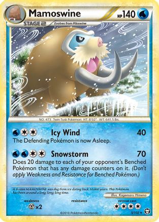 Mamoswine 005  - Reverse Holofoil Triumphant - Holo Rare