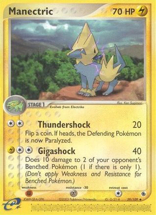 Manectric - 39/109/109  - Reverse Holofoil Ruby and Sapphire - Uncommon