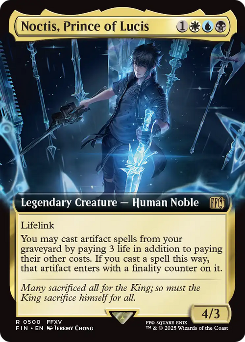 Noctis, Prince of Lucis (Extended Art) (FIN-500) - FINAL FANTASY: (Extended Art) Foil