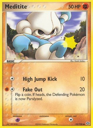 Meditite/106  - Holofoil Emerald - Common