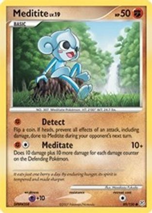 Meditite 089/130  - Reverse Holofoil Diamond and Pearl - Common