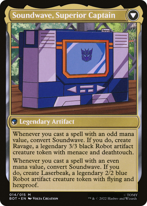Soundwave, Sonic Spy (BOT-014) - Transformers: (convertdfc) Foil