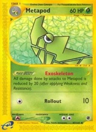 Metapod/165  - Reverse Holofoil Expedition - Uncommon