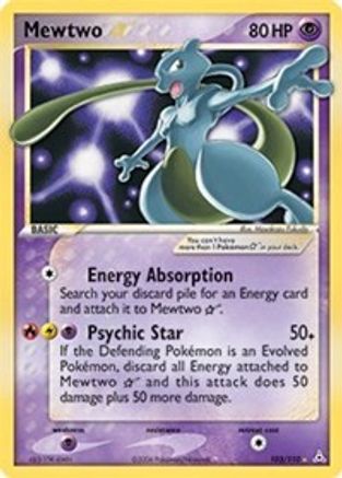 Mewtwo Star/110  - Holofoil Holon Phantoms - Ultra Rare