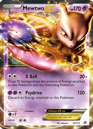 Mewtwo EX/113  - Holofoil Legendary Treasures - Ultra Rare