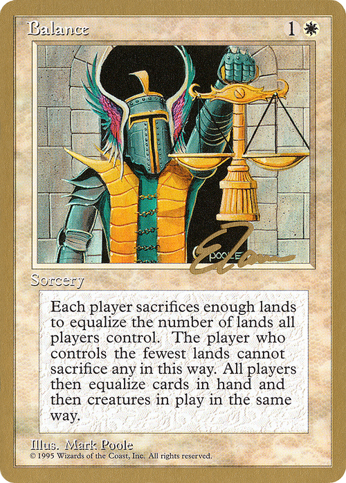 Balance - 1996 Eric Tam (4ED) (WCD-) - Pro Tour Collector Set