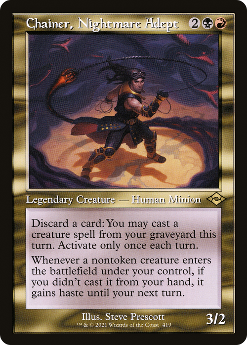 Chainer, Nightmare Adept (Retro Frame) (MH2-419) - Modern Horizons 2