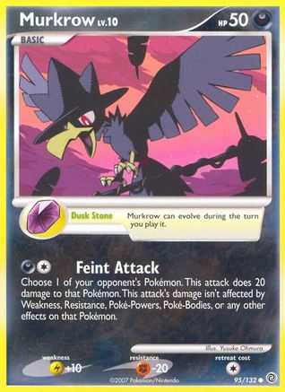 Murkrow 095/132  - Reverse Holofoil Secret Wonders - Common