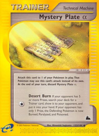 Mystery Plate Alpha/144  - Reverse Holofoil Skyridge - Uncommon