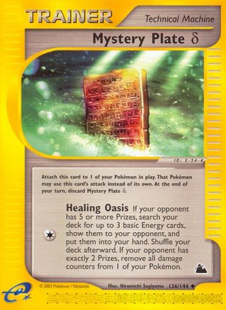 Mystery Plate Delta/144  - Reverse Holofoil Skyridge - Uncommon
