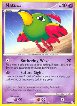 Natu 096/132  - Reverse Holofoil Secret Wonders - Common