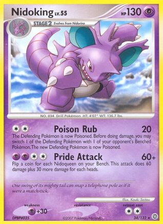 Nidoking/132  - Reverse Holofoil Secret Wonders - Rare