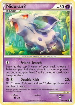 Nidoran F  - Reverse Holofoil Triumphant - Common