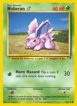 Nidoran M  - Reverse Holofoil Legendary Collection - Common