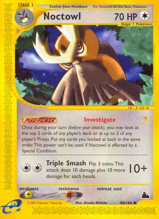 Noctowl/144  - Reverse Holofoil Skyridge - Uncommon