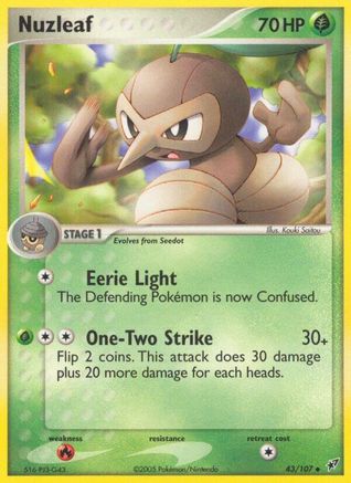 Nuzleaf/107  - Reverse Holofoil Deoxys - Uncommon